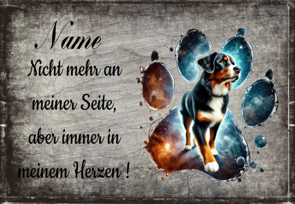 Personalisiertes Hunde-Gedenkschild/ Appenzeller Sennenhund